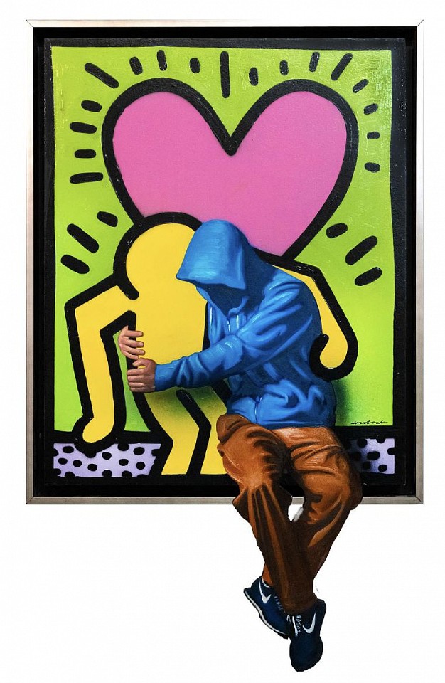 Hijack, BFF, 2024
Original Acrylic, Oil, and Spray Paint on Woodcut, 32 x 18 x 5 in.