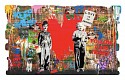 Mr. Brainwash, Juxtapose
2023, Original Silkscreen and Mixed Media on Wood Panels
