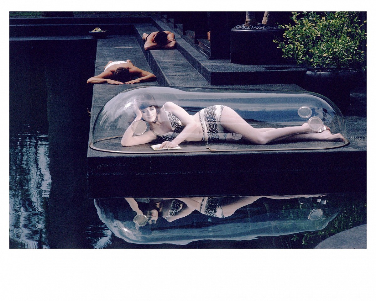 Lawrence Schiller, Model in a bubble for an issue of the Saturday Evening Post, 1964
Archival Digital Pigment Print, 16 x 20 in.