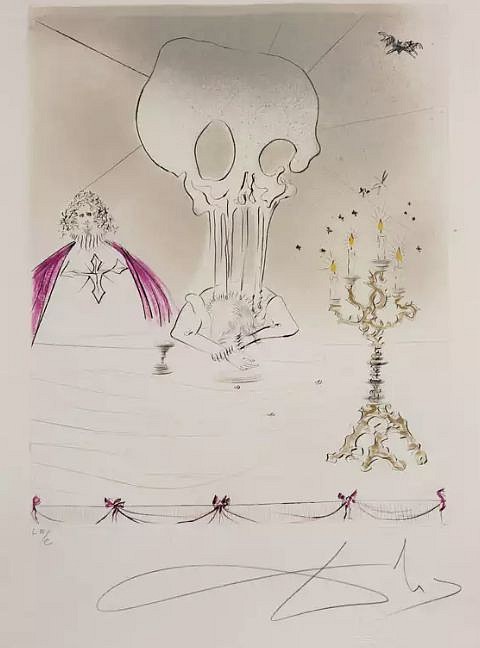 Salvador Dali, Don Juan: The Banquet, 1970
Hand Colored Copper Etching on Japon