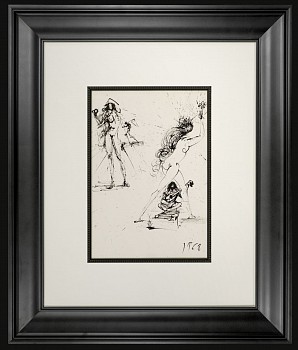 Salvador Dali - Salvador Dali Ronsard Suite: The Angler & Woman With Torch