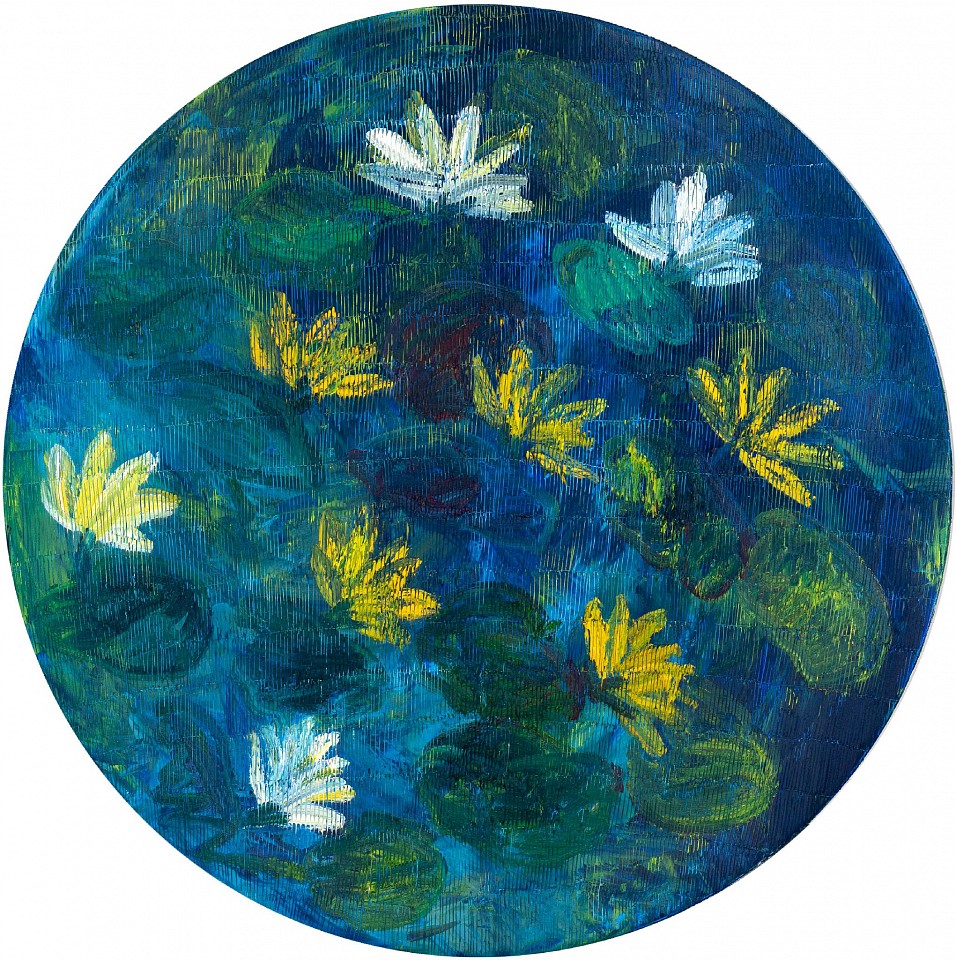 Hunt Slonem, Water Lilly Tondo, 2024
Original Oil on Canvas, 72 x 72 in.