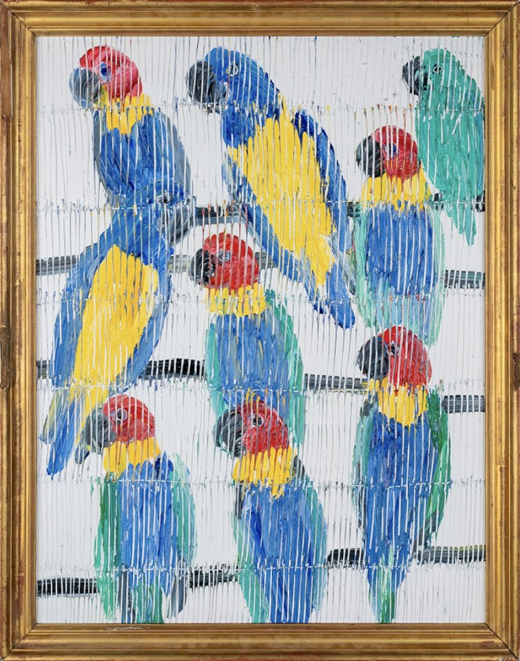 Hunt Slonem, Grass Keets, 2023
Original Oil on Wood, 29 x 23 in.
