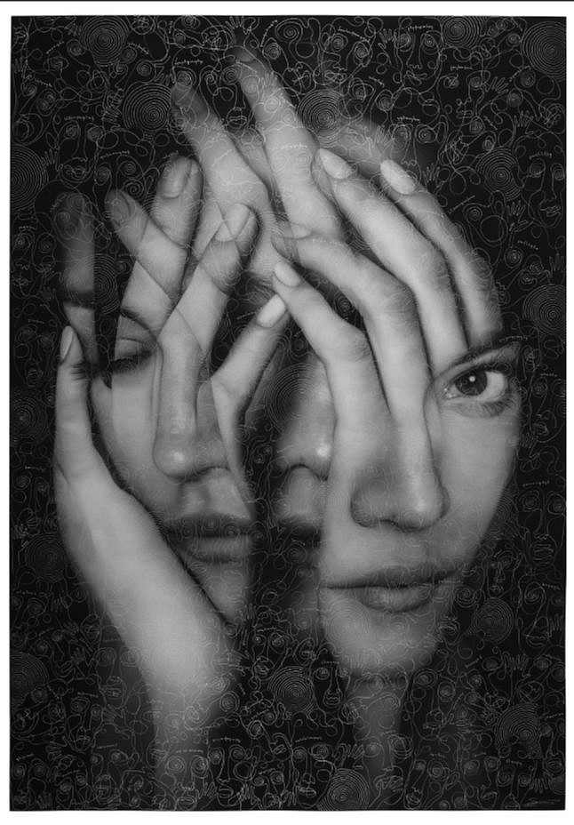 Tigran Tsitoghdzyan, Vanity Mirror Reimagined, 2021
Mixed Media on Paper, 80 x 54 in.