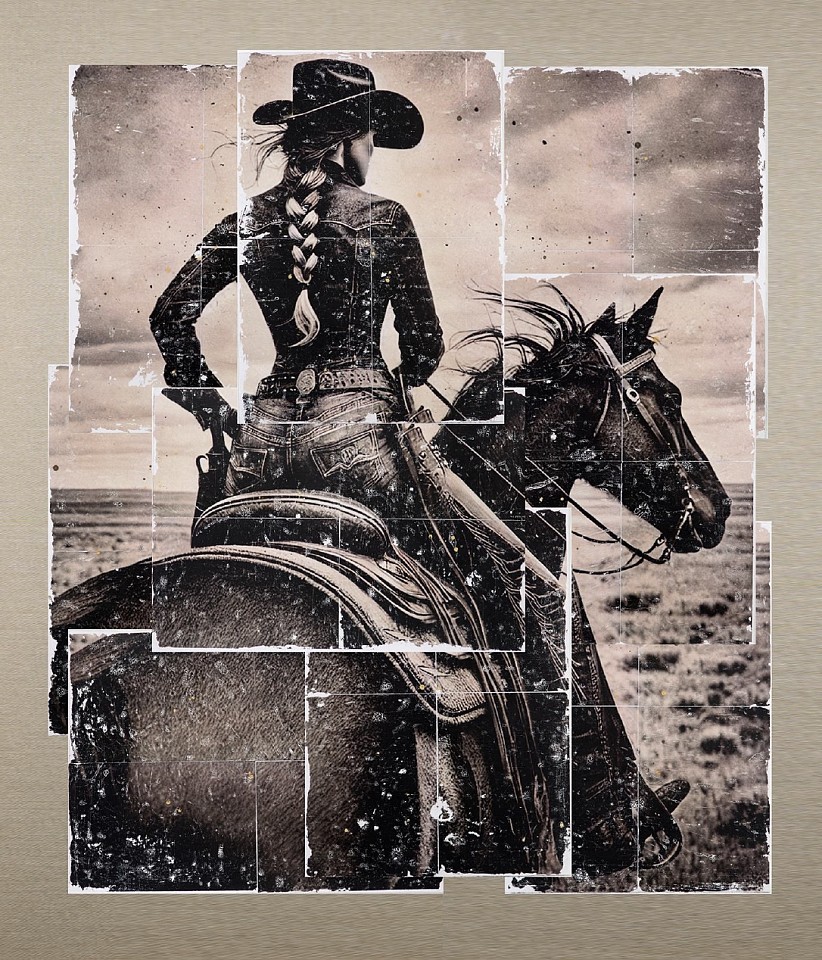 Marta Fàbregas, From Sunrise to Sunset nº 23, 2025
Mixed technique and Collage, Watercolor Paper on Canvas from Vintage Photography, 75 x 60 in.