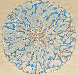 Christine Matthäi, FLOW V, 2024
Mixed Media, Sand, Acrylic and Diamond Dust on Archival Paper, 51 x 51 in.