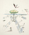 Salvador Dali, Apollinaire The Beach at Sete
1969, Hand Colored Copper Etching on Japon