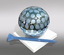 Abby Modell, Zero Gravity Golf Ball (Turq)
2026, Mirrored glass Golf ball, etched Lacquer Wood Tee