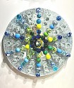Abby Modell, Starburst Tranquility (Blue/Green)
2026, Crackle and silver mirror, hand-blown glass, framed mirror