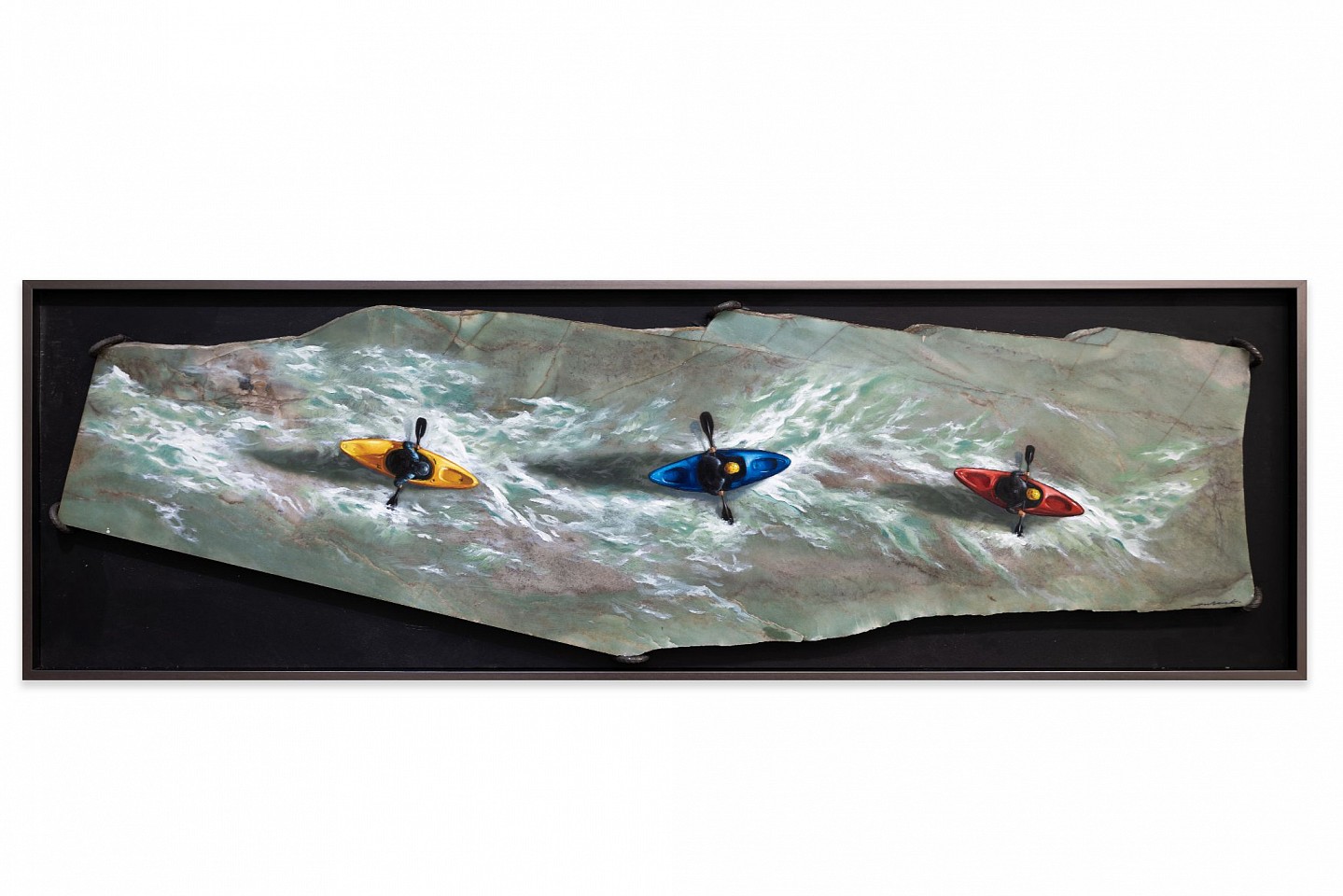 Hijack, Kayakers, 2026
Oil on Marble, 19 x 61 in.